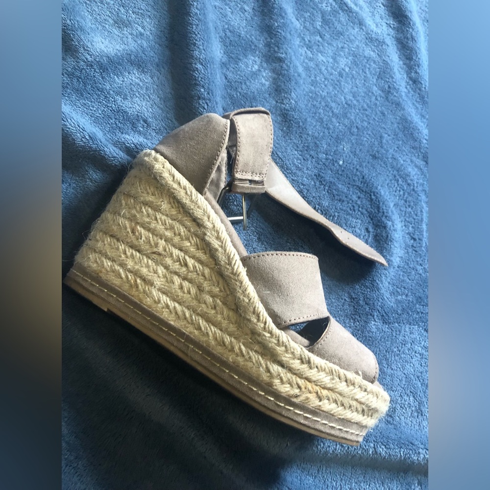 Tan platform wedges